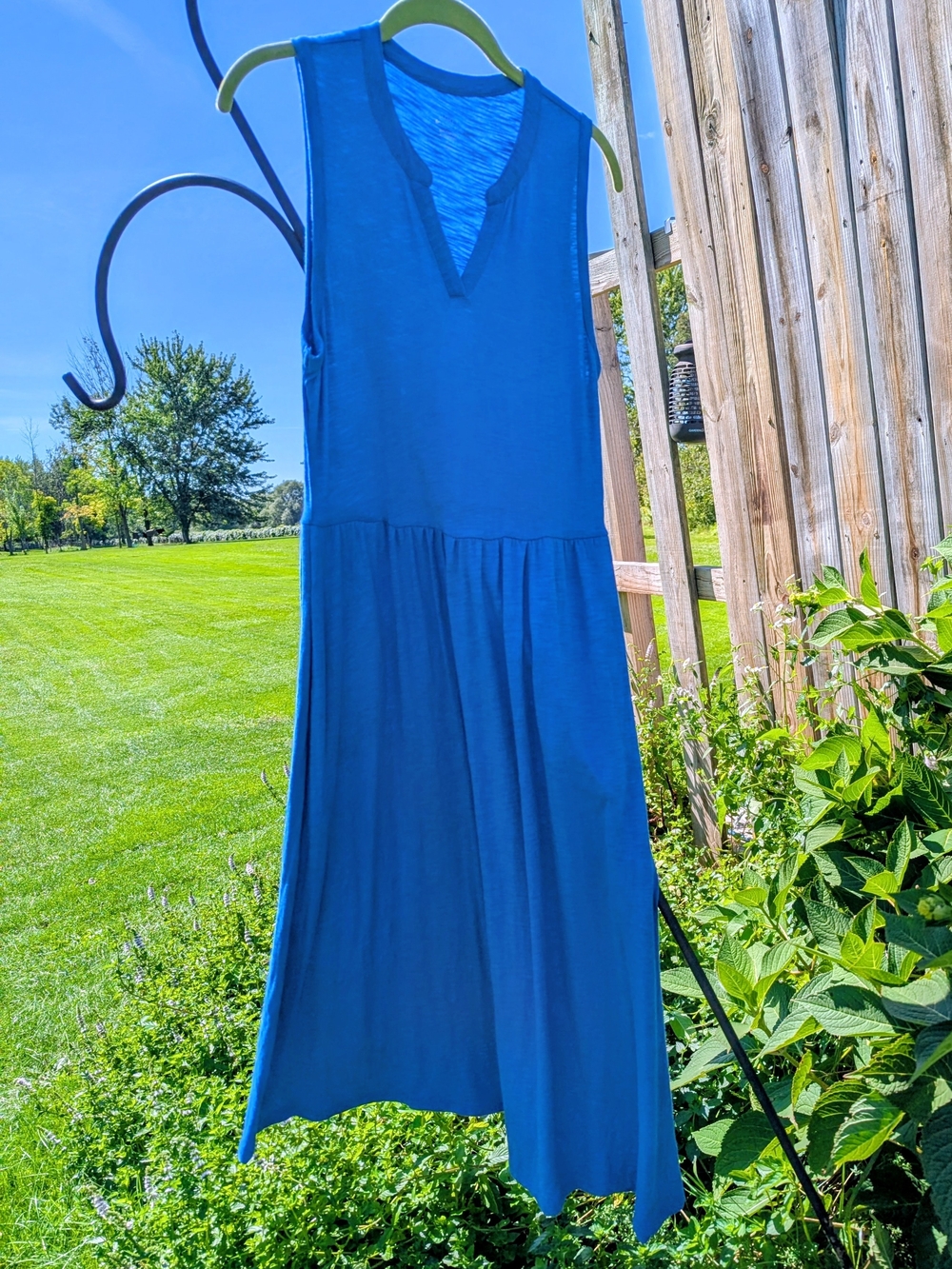 Market & Spruce Bright Blue Sleeveless V‑Neck Maxi Dress